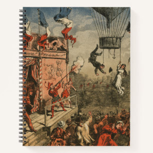 Humourous Print Of A Theatrical Performer Notebook