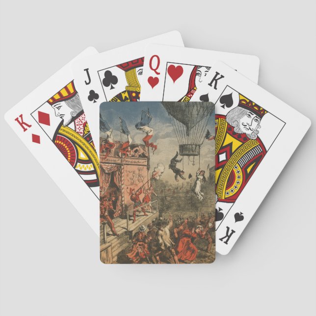 Humourous Print Of A Theatrical Performer Playing Cards (Back)