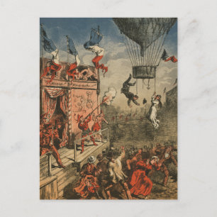 Humourous Print Of A Theatrical Performer Postcard