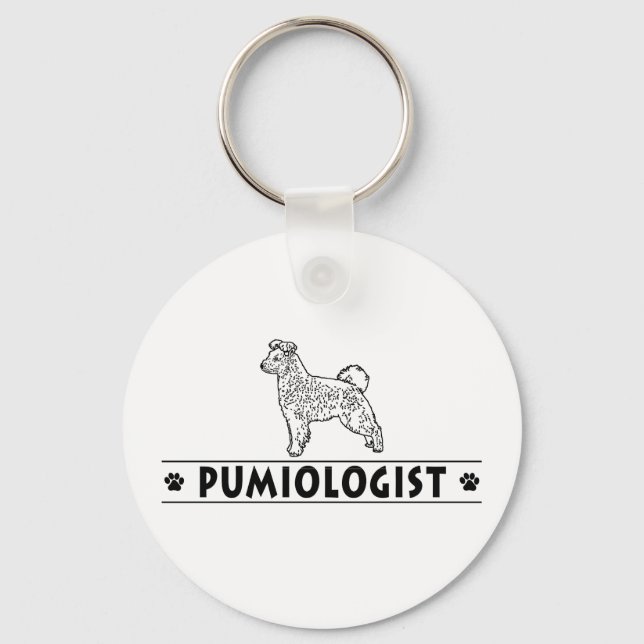 Humourous Pumi Dog Key Ring (Front)