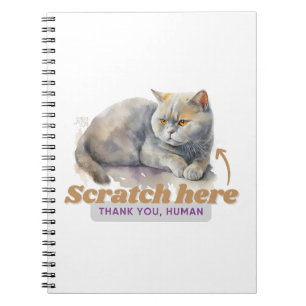 Humourous Quote Gift for Cat Lovers Notebook