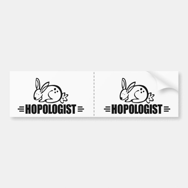 Humourous Rabbit Bumper Sticker (Front)