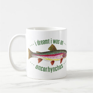 Humourous Rainbow Trout Design Coffee Mug