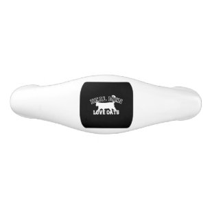 Humourous Real Men Love Cats Ceramic Drawer Pull