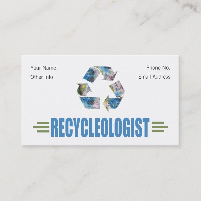 Humourous Recycling Business Card (Front)