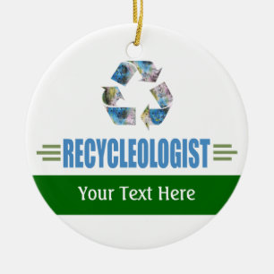 Humourous Recycling Ceramic Tree Decoration