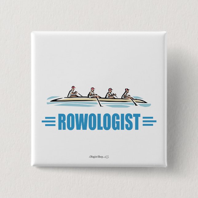 Humourous Rowing 15 Cm Square Badge (Front)