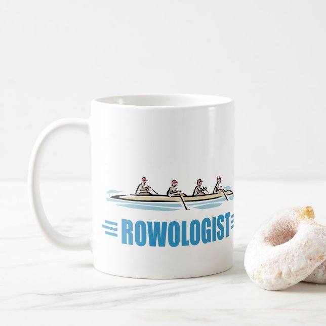 Humourous Rowing Coffee Mug (With Donut)