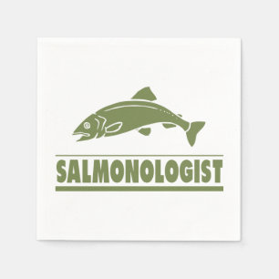Humourous Salmon Fishing Napkin