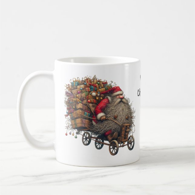 Humourous Santa Claus Father Christmas St Nicholas Coffee Mug (Left)