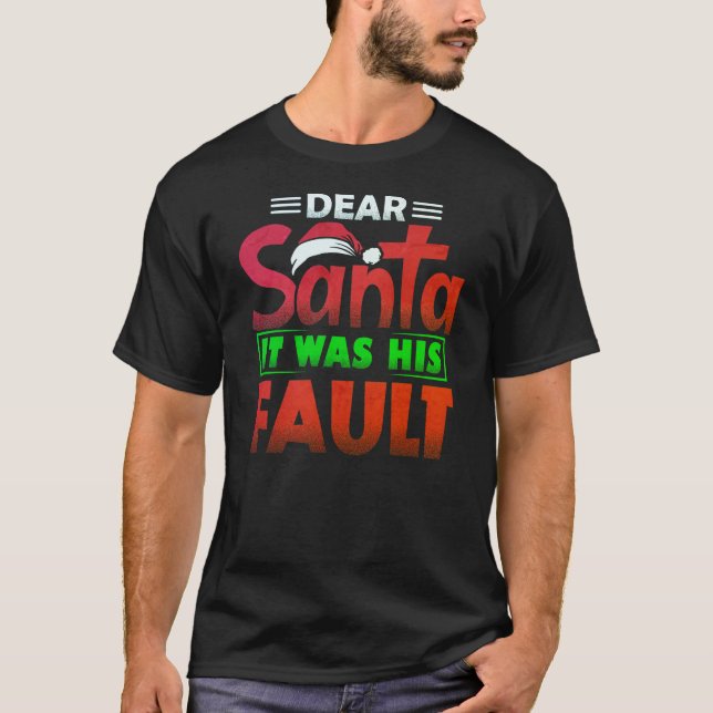Humourous Santa t-shirt perfect for Christmas fun (Front)
