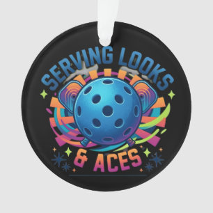 Humourous Serving Looks & Aces Quote Personalised Ornament
