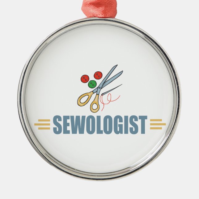 Humourous Sewing Metal Tree Decoration (Front)
