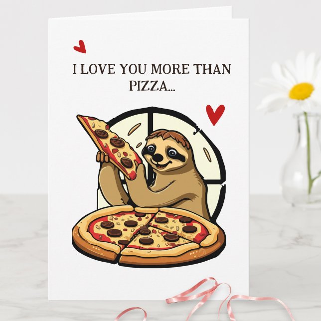 Humourous Sloth I Love You Funny Valentines Day Card (Creator Uploaded)
