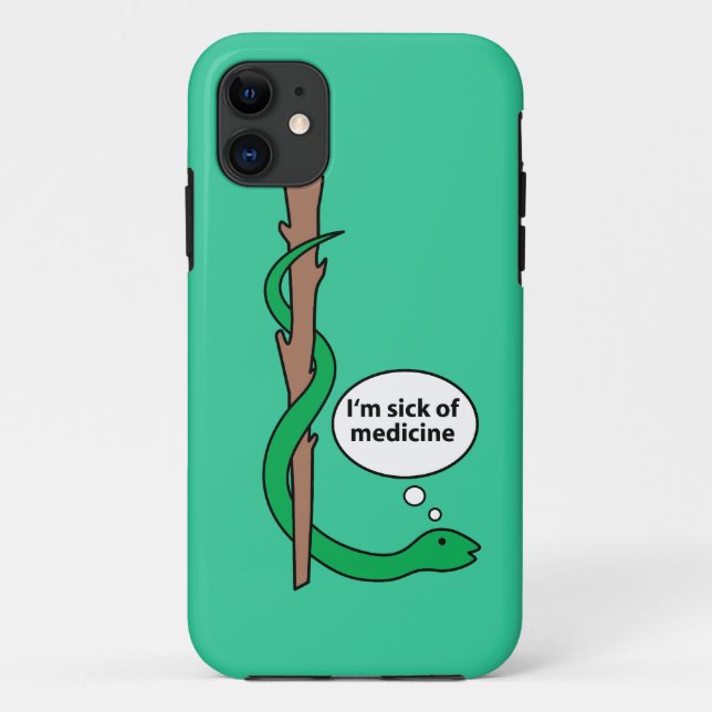 Humourous Staff of Asclepius Case-Mate iPhone Case (Back)