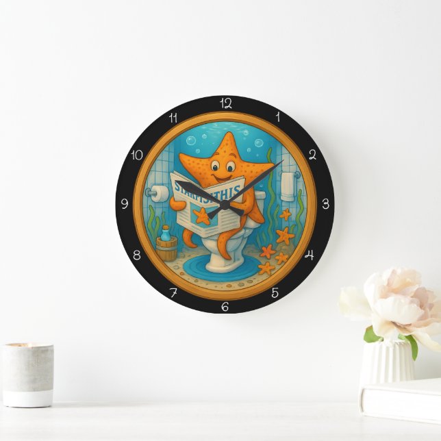 Humourous Starfish Bathroom Clock (Home)