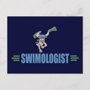Humourous Swimming Postcard