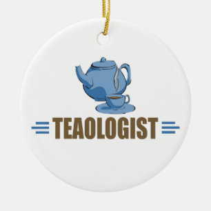 Humourous Tea Ceramic Tree Decoration