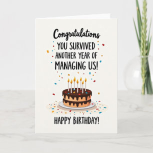 Humourous Team Birthday Card