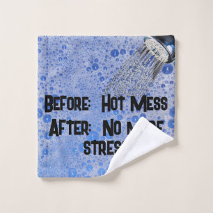 Humourous Teenage Boys Bathroom Decor Funny Wash Cloth