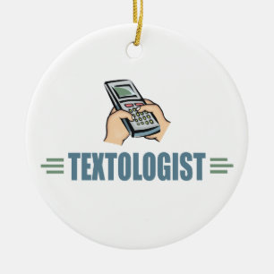 Humourous Texting Ceramic Tree Decoration