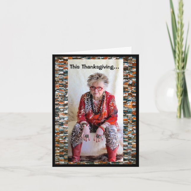 Humourous Thanksgiving Dinner Card (Front)