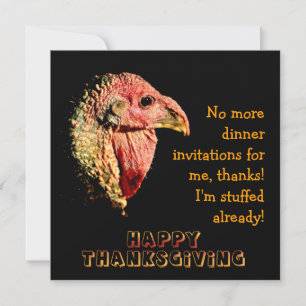 Humourous Thanksgiving Dinner Party Invitations