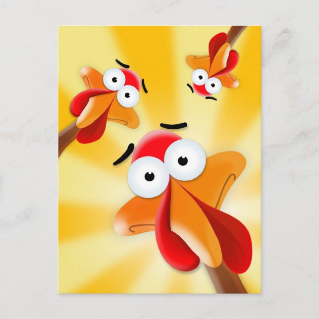 Humourous Thanksgiving, Happy Turkey Day Holiday Postcard (Front)