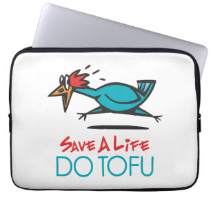 Humourous Tofu Design Laptop Sleeve