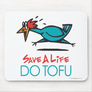 Humourous Tofu Design Mouse Mat