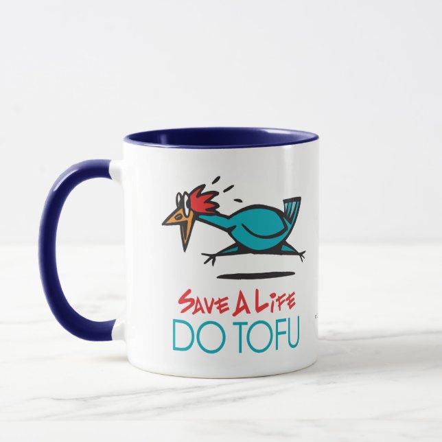 Humourous Tofu Design Mug (Left)