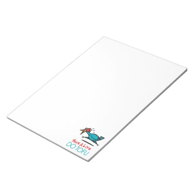 Humourous Tofu Design Notepad (Angled)