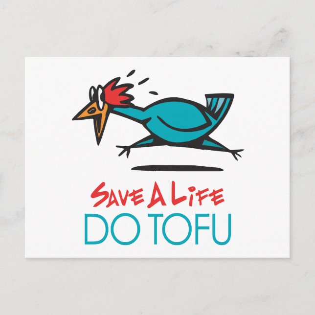 Humourous Tofu Design Postcard (Front)