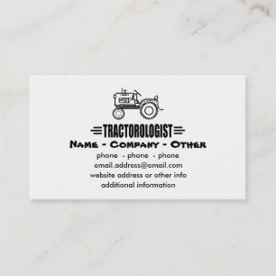 Humourous Tractor Racing Business Card