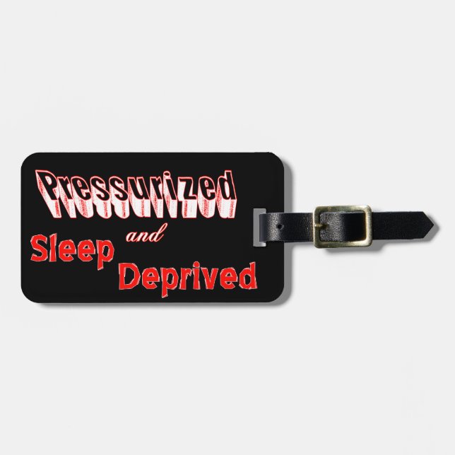Humourous Travel Luggage Tag (Front Horizontal)
