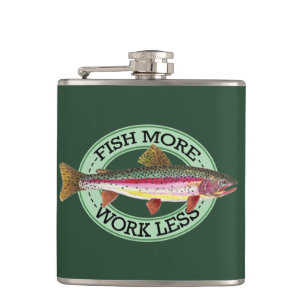 Humourous Trout Fishing Hip Flask