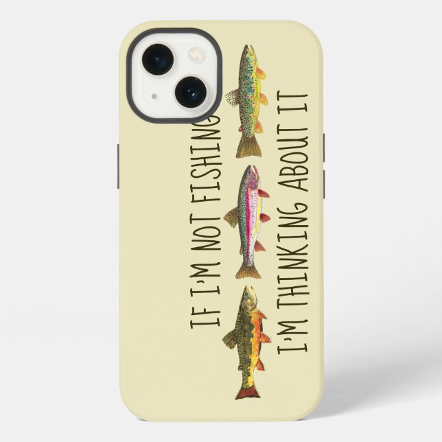Humourous Trout Fishing iPhone Case (Back)