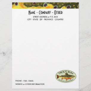 Humourous Trout Fishing Letterhead Design