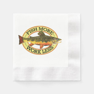 Humourous Trout Fishing Napkin
