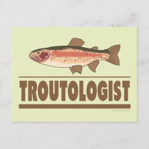 Humourous Trout Postcard