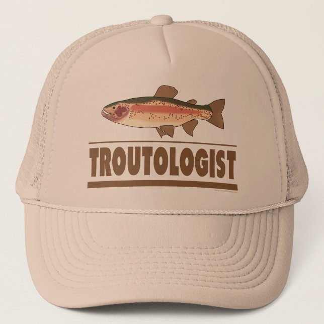 Humourous Trout Trucker Hat (Front)