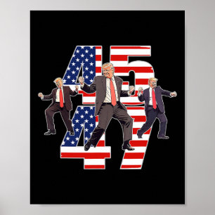 Humourous Trump Funny Victory Dance Trump Dancing Poster