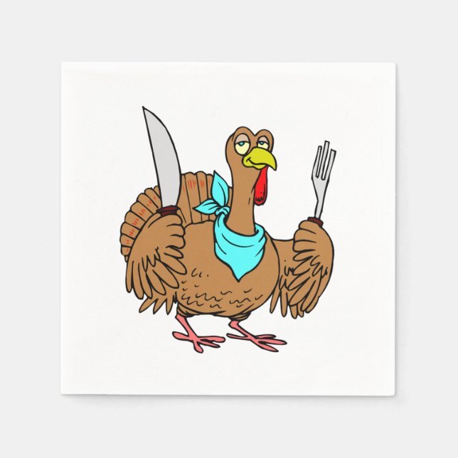 Humourous Turkey Napkin (Front)