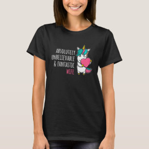 Humourous Unicorn Fantastic Wife Wife Couple T-Shirt