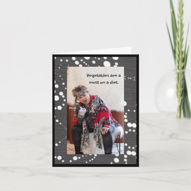 Humourous Veggie Diet Card (Front)