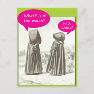 Humourous vintage women postcard