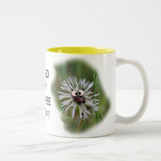 Humourous Wet Dandelion Coffee Mug - pesonalize (Right)