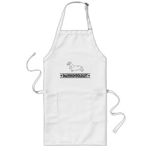 Humourous Wirehaired Dachshund Long Apron