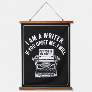 Humourous Writer's Quote Hanging Tapestry