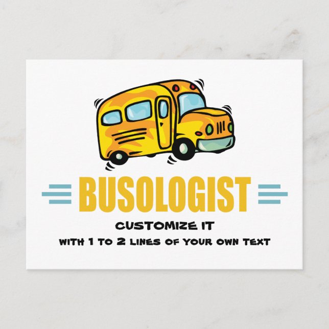 Humourous Yellow School Bus Driver Funny Postcard (Front)